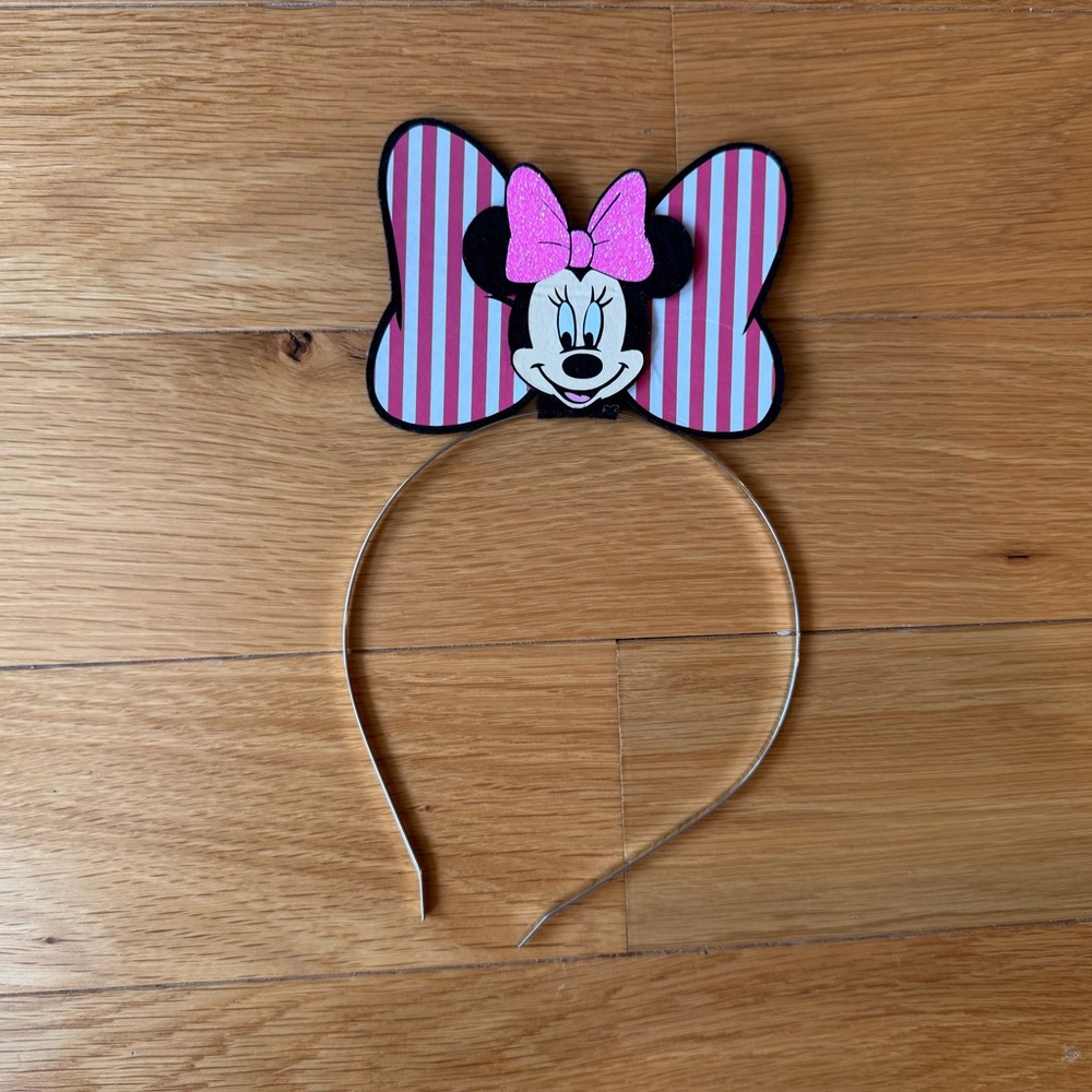 A Proper Princess Minnie Mouse Headband with Pink Bow